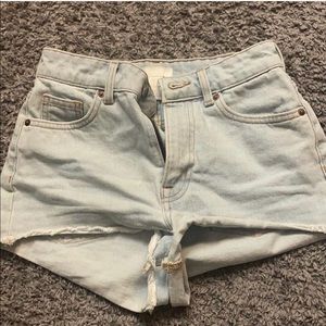 Light colored jean shorts